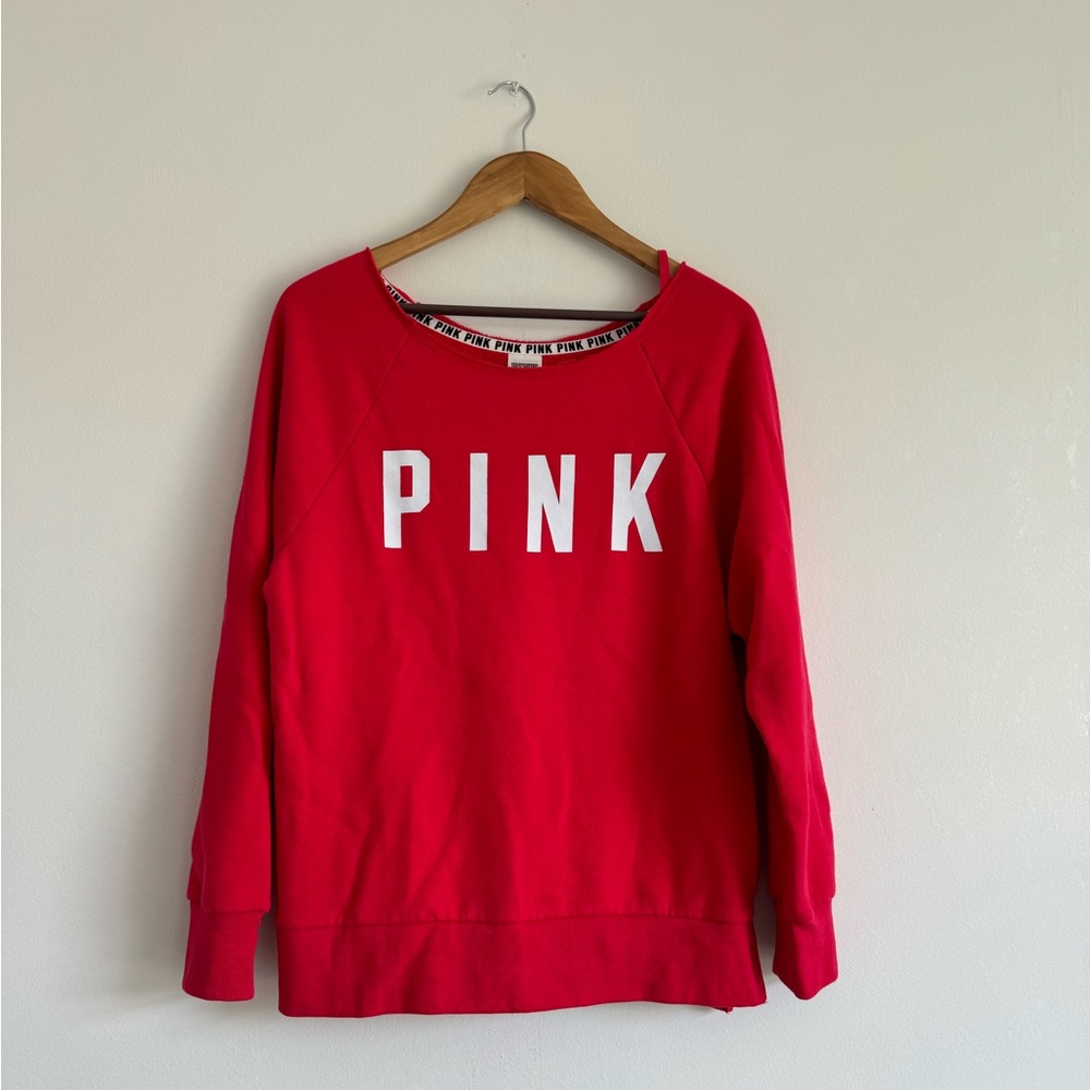 Victoria Secret Pink Off Shoulder Sweatshirt